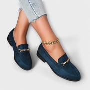 HANNAH | MOKASSINS AUS FLANELL – Marine