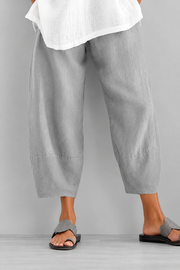 Eulorine - weite Hose mit weicher Haptik – Grau