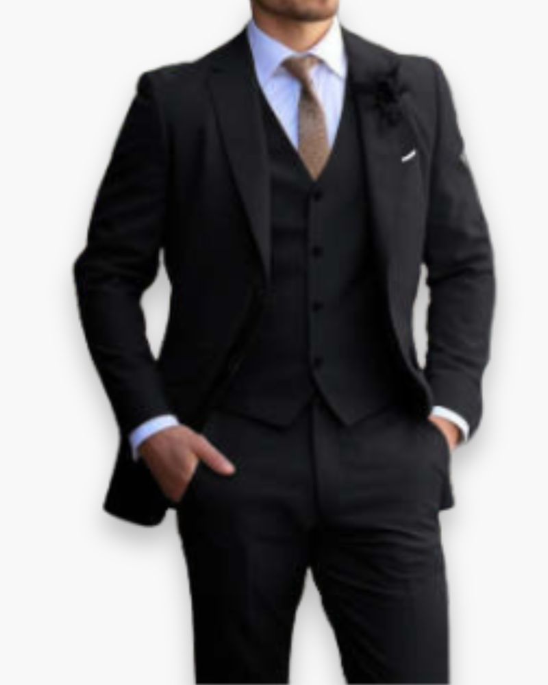 Herren Slim Fit Anzug Beige | Dreiteilig Hochzeit Elegant