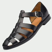 Premium-Ledersandalen für Herren – Schwarz