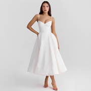 Zendaya - Elegantes Kleid mit doppelter Lage – Weiß