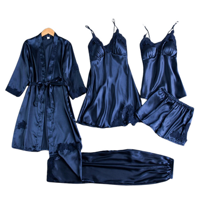 Livia | Luxurious 5-in-1 satin pyjama set