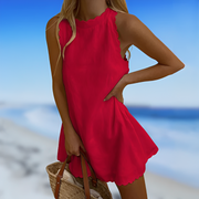 Adelle - Elegantes ärmelloses Sommerkleid für Damen – Rot