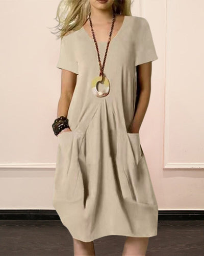 Nora - khaki tunika-kleid