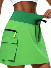 Narda | Bequemer Aktiver Rock mit Shorts – Grün