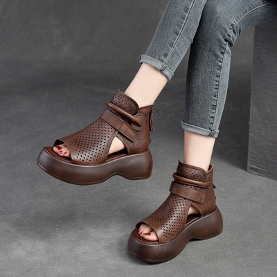 Orthopädische Leder-Sandalen Damen mit stoßdämpfender Sohle – Meike