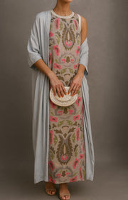 Arlisse - Premium-Zweiteiler: Kleid & Weste – Helllila