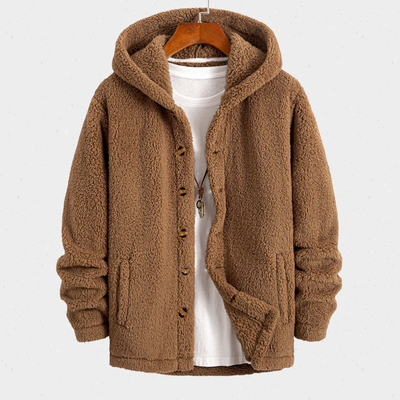 Leon | Bequeme Teddy-Fleece-Kapuzenjacke