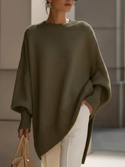 Ashlyn - weicher Oversize-Pullover – Olivgrün