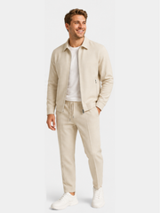 Kirkby - Weiche Anzughose mit Stretch – Khaki