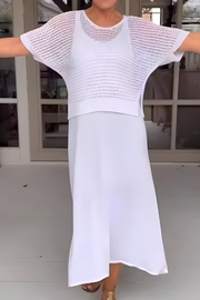 Hanna | Feminines Damen-Sommerkleid modern & chic – Weiß