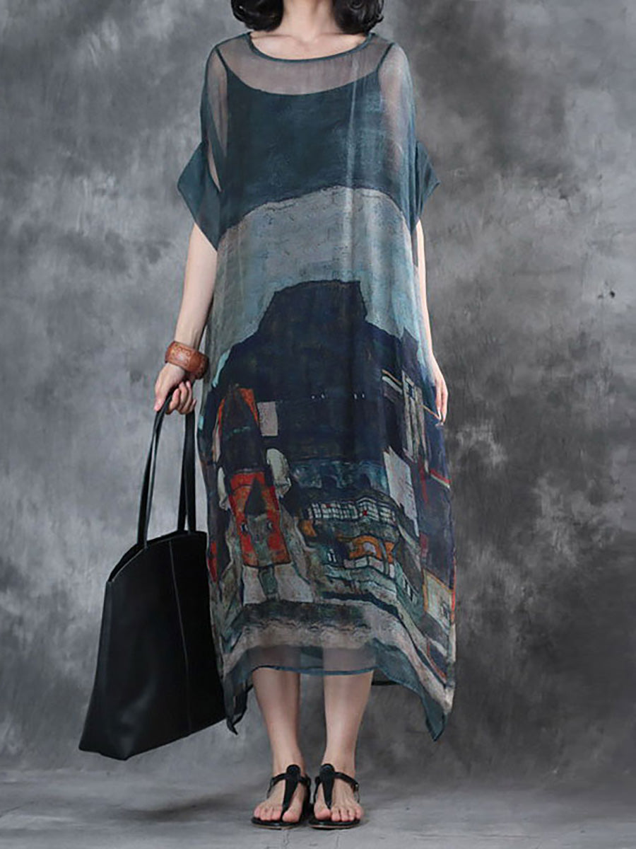 Despina | Lose bedrucktes Kleid