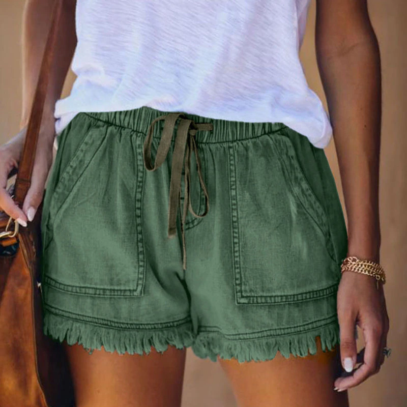 Tabitha - Stilvolle Hochtaillierte Denim-Shorts für trendbewusste Frauen