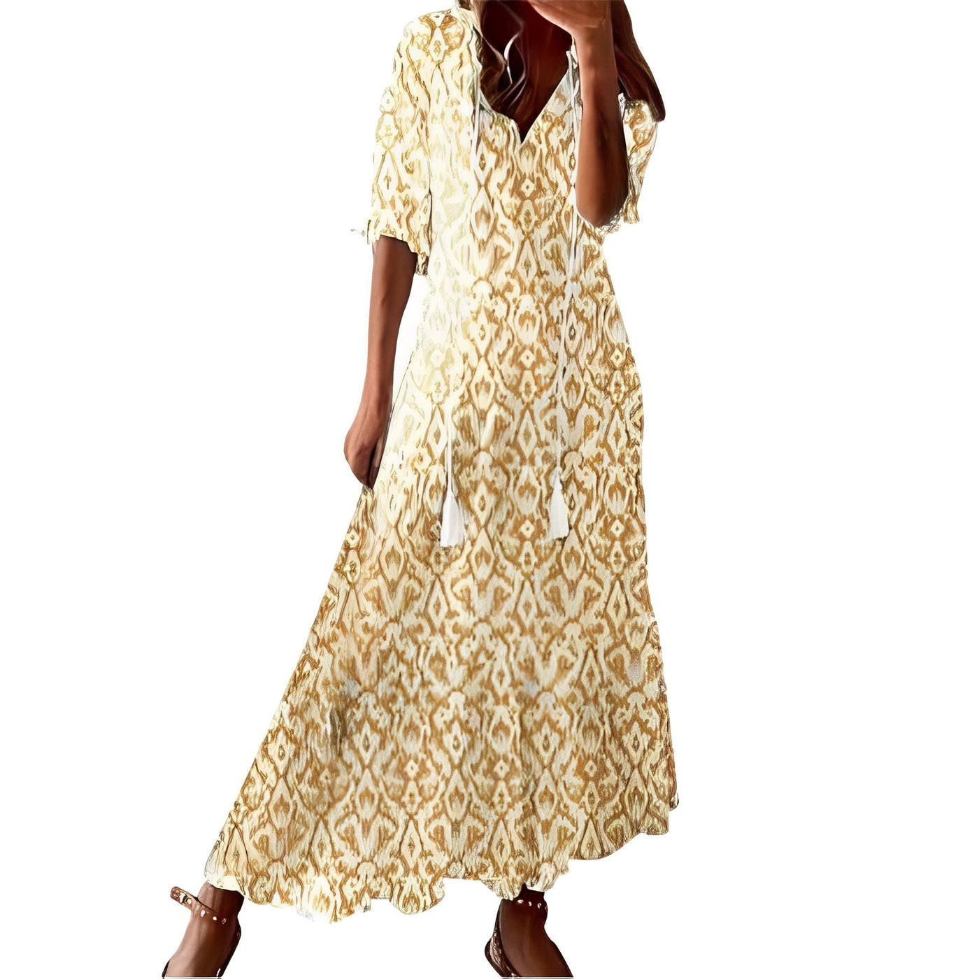 Daley - Bohemian-Kleid für Damen in Überlänge