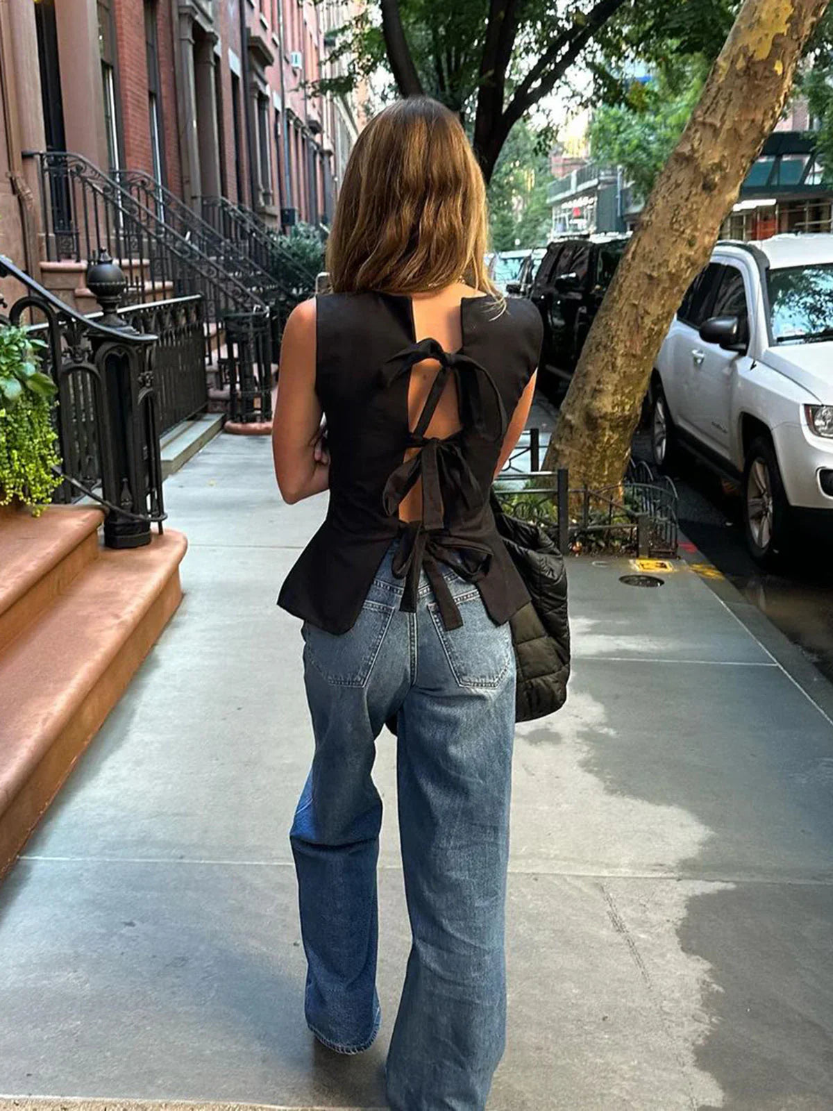 Ärmelloses Top | Verspielte Schleifen | Modern & Elegant