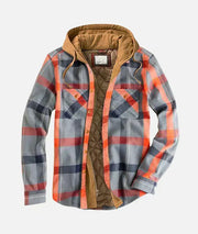 Elvorn - Taillierte Patchwork-Jacke – Grau