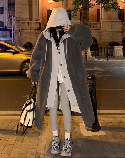 Marisol - Stilvolle Kapuzenjacke mit Zweifarbdesign & Knopfverschluss