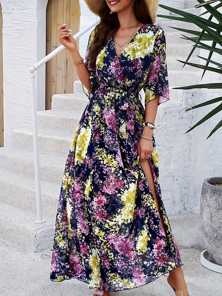 Buntes blumen-maxikleid - Gabriela