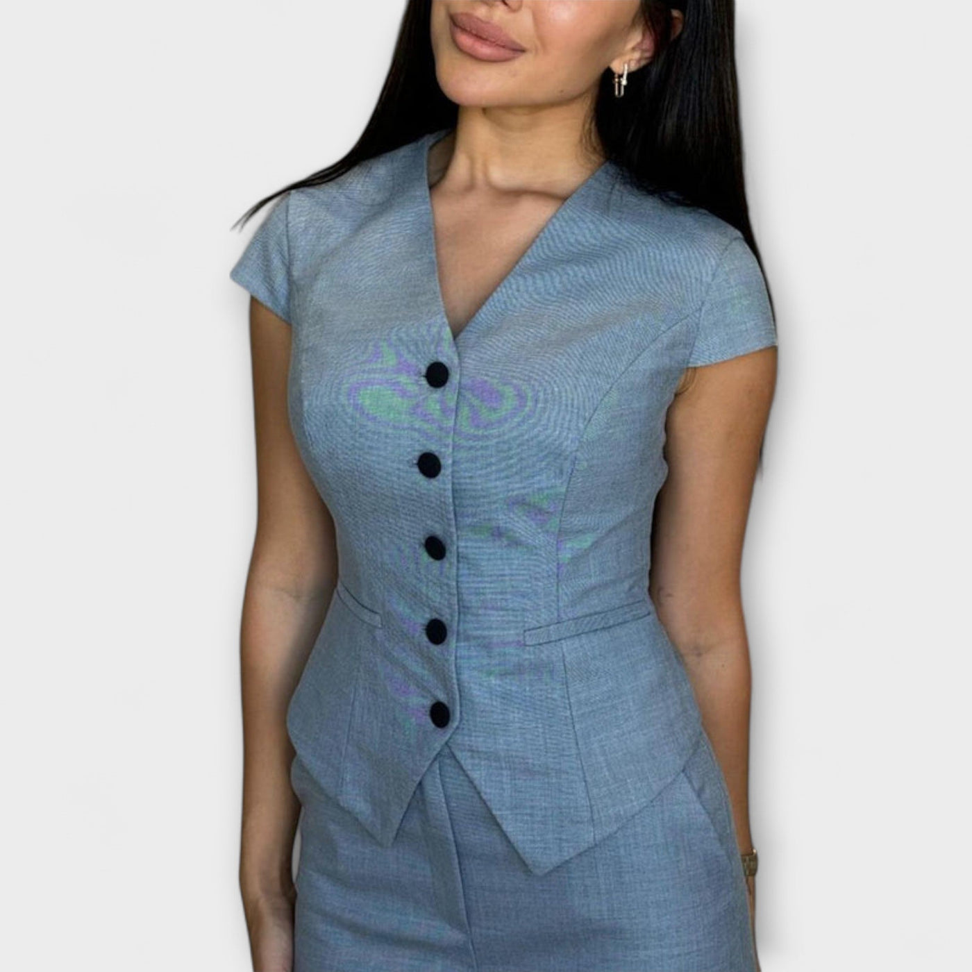 Ivy - Schickes V-Ausschnitt-Top und Hosen-Set