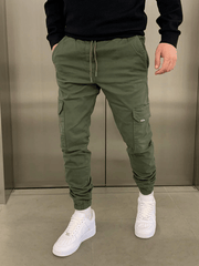 Herren Stretch Cargo Jogger Hose – Armeegrün