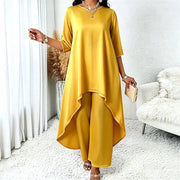 Laurivelle - Soft-Touch Plus-Size-Maxikleid – Gelb