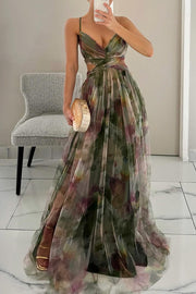 Sanne™ - Romantisches Fließendes Abendkleid – Grün