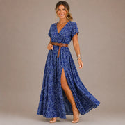 Helisara - Luftiges Boho-Maxikleid – Marineblau