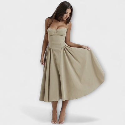 Rosalie - Verfeinertes ärmelloses Korsettkleid