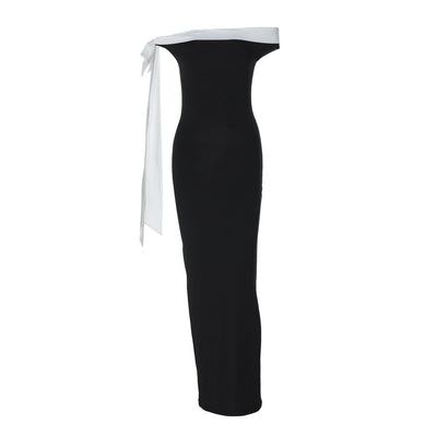 Quinn - Damenkleid mit schulterfreiem Knoten, tailliert