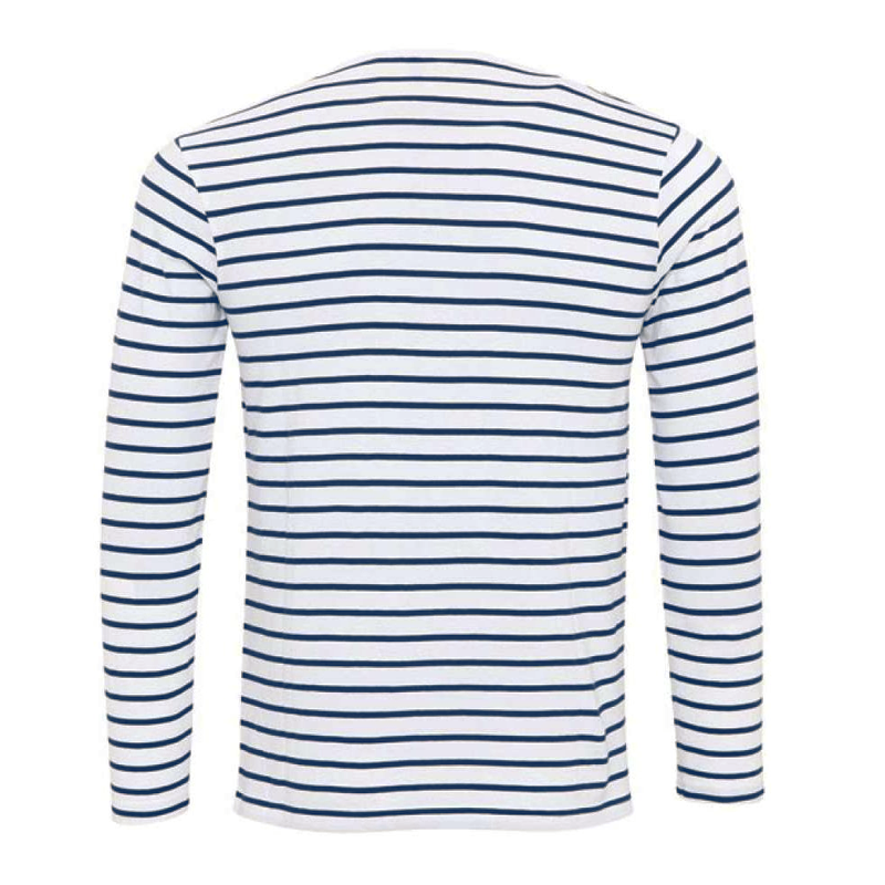 Gestreiftes Henley-Shirt mit langen Ärmeln – Ewan