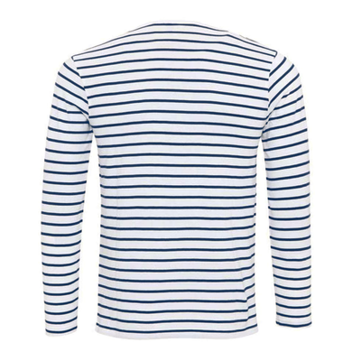 Gestreiftes Henley-Shirt mit langen Ärmeln – Ewan