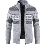 Lucas | Moderne und Warme Herren Pullover Jacke – Hellgrau