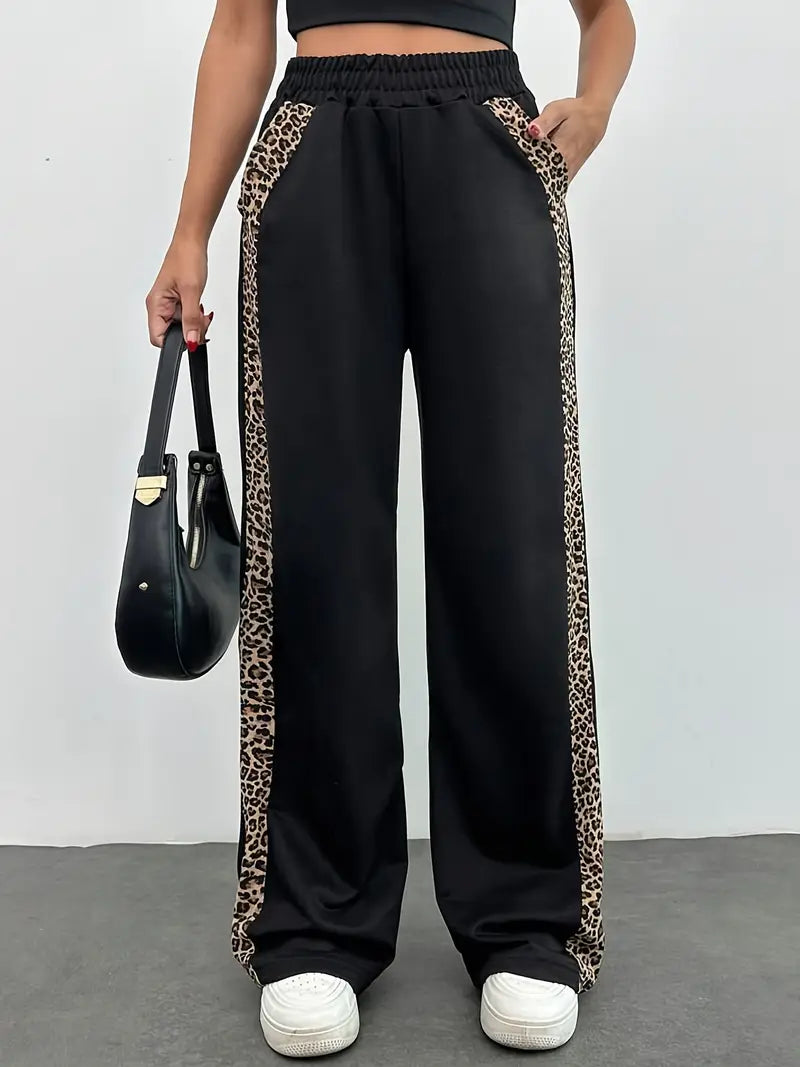 Hermione | Mutige Leopard-Print-Hose mit Seitenschlitz – Entfessle deinen wilden Stil