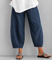Eulorine - weite Hose mit weicher Haptik – Blau