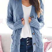 Seravelle - Weiche Strickweste – Himmelblau