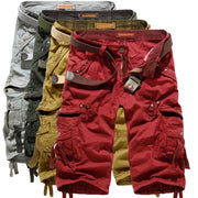 Herren unifarbene Cargo-Shorts mit mehreren Taschen – Alle 6 Farben(Angebot)