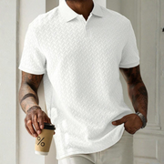 Halver - Strukturiertes Poloshirt – Weiß