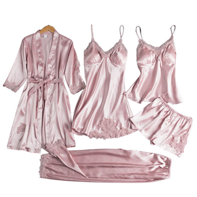 Livia | Luxurious 5-in-1 satin pyjama set