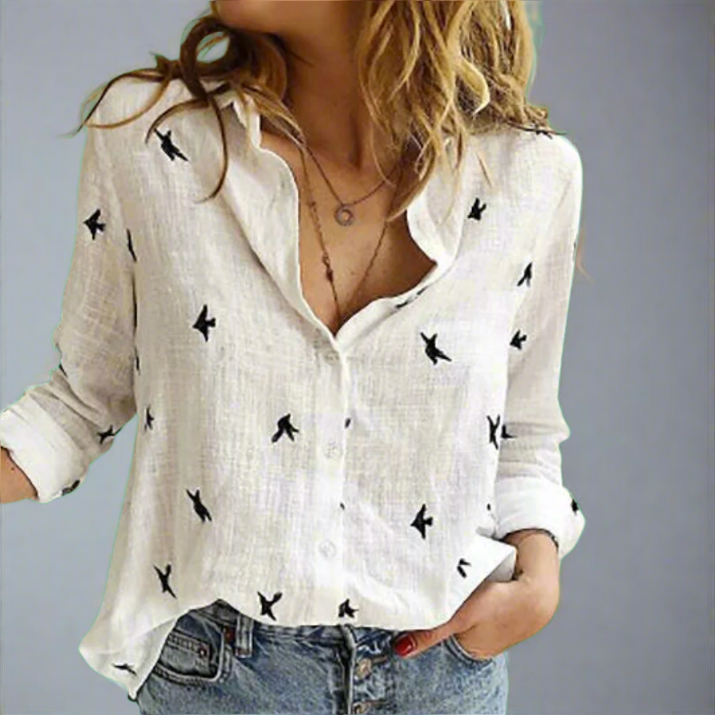 Solveig | Premium Baumwollbluse mit elegantem Schnitt