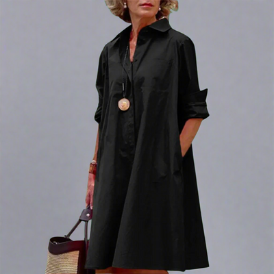 Christiana | Elegantes Langarmkleid mit Tasche