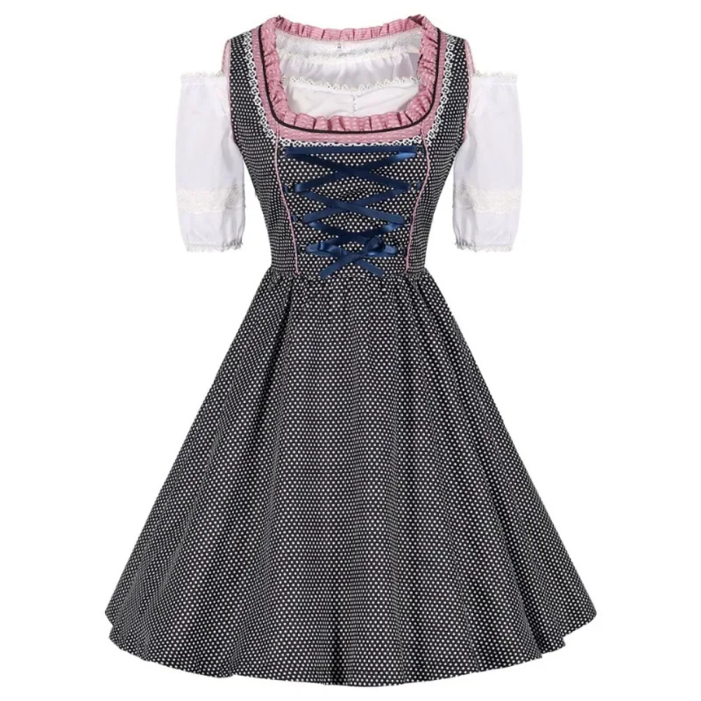Damen Dirndl Kleid mit modernem Schnitt | Trachtenstil in Midilänge