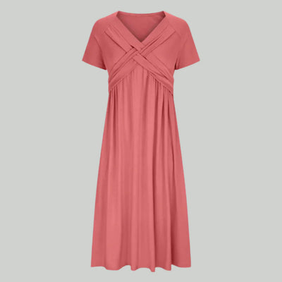 VIOLA - MIDIKLEID MIT ÜBERKREUZTEM AUSSCHNITT