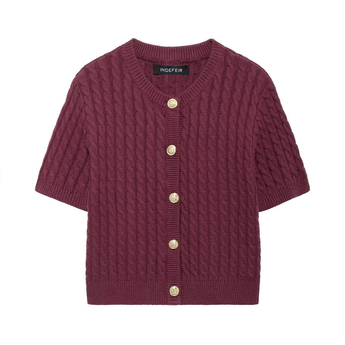 Jayde - Modische Strickjacke mit Rundhalsausschnitt für Damen