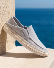 Falkner - Strukturierte Slip-on-Espadrille – Grau