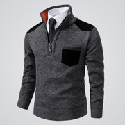 Simon | Herrenpullover elegant warm für die Winterzeit – Dunkelgrau