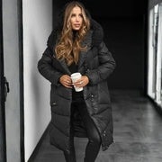 Norelline - Wattierter Kapuzenmantel – Schwarz