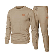 Axel | Herren Jogginganzug Set 2-teilig Strukturiert Sweatshirt – Khaki