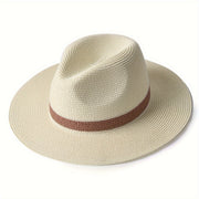 Sonnenhut mit breiter Krempe für Damen und Herren – SunShield Panama – Weiß