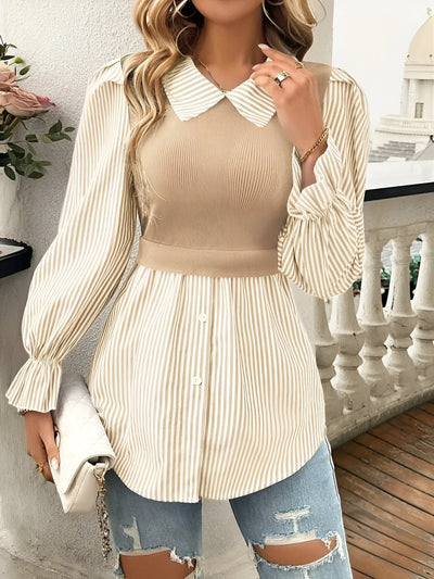 Greta | Stylische Bluse mit Blockstreifen