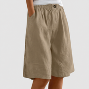 Sommerfeld | Luftige Shorts mit weitem Bein (1 kaufen, 1 GRATIS dazu) – Kamel